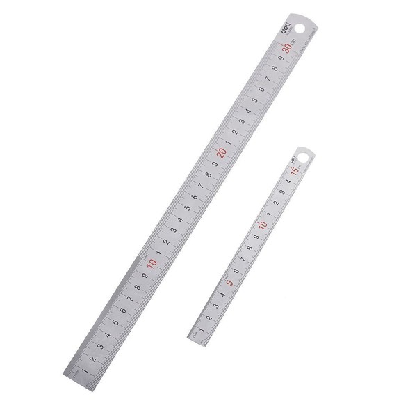 CCINEE Stainless Steel Straight Scale Ruler, 11.8 inches (300 mm)