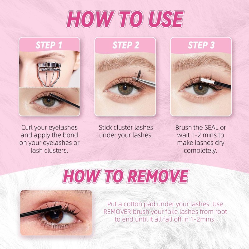 FADLASH 3D Printing Lash Clusters - Wispy Fluffy Eyelash With