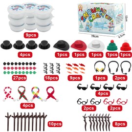 YIXIPAZH Christmas Snowman Crafts Sets, Air Dry Clay Snowman Crafts for Kids, Modeling Clay Christmas Snowman DIY Sets, Christmas Stocking Stuffers for Kids, Christmas Crafts Xmas Gift