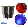 SeaLux Stainless Steel Illuminated LED Drink Holder Blue or Red