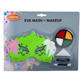 Goodmark 02005597-NF Fairy Make-Up Set Contents: 1 Applicator, 1.6 g Black Pen, 1 Sponge, 1 Mask, Make-Up 1 g Each in Black, Green, White and Red, Fairy Tale, Make-Up, Fancy Dress, Carnival, Stage