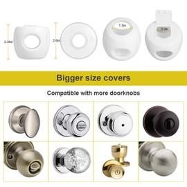 Door Knob Safety Cover for Kids, Child Proof Door Knob Covers, Baby Safety Door knob Handle Cover Lockable Design (4 Pack)