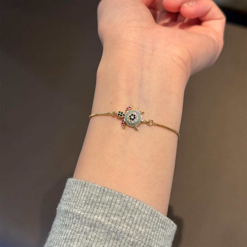 Lepida Mothers Day Bracelet for Mom CZ Turtle Bracelet for