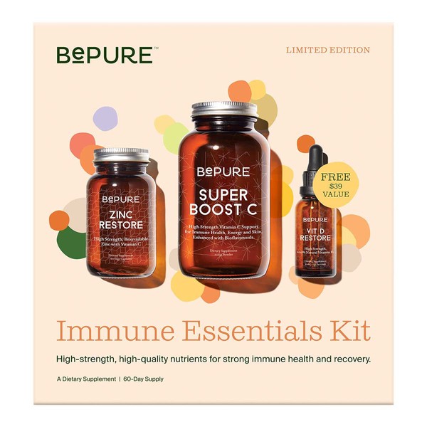 BePure Immune Essentials Kit - 30ml, 200gm + 60 capsules