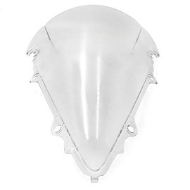 HTTMT- Clear Double Bubble Windscreen Windshield Compatible with YZF R6 2003-2005/ YZF R6S 2006-2009 [P/N:CFP-1178-3-CL]