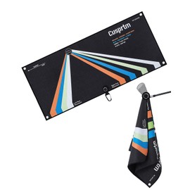 Cusprtm Magnetic Golf Stance Towel & Alignment Training Aid (Right Handed) – Dual-Sided Proper Ball Position & Foot Placement Tool – Pro Setup from Driver to Putting – Portable Golf Accessories