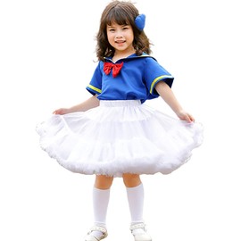 ABUNDANTDOODS Navy Duck Costume, Women's, Casual, Pop, Overalls, Sailor Uniform, Disguise, Adult, Unisex, Child Size, Large Size (M, Children, Dress Type)