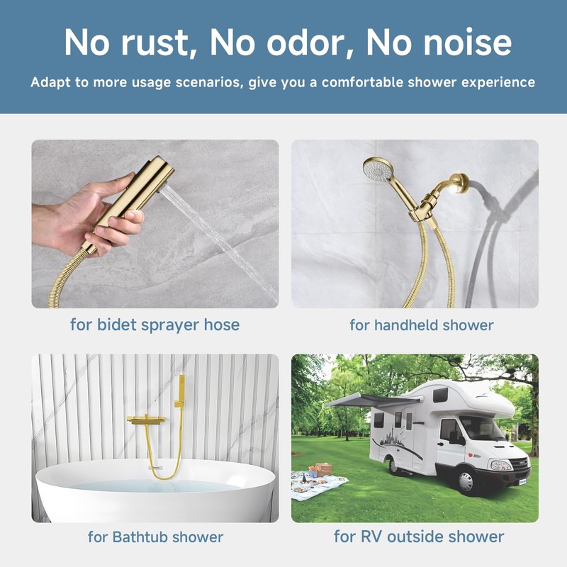 JASYA Shower Hose Extra Long 304 Stainless Steel Handheld Showerhead