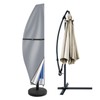 Teynewer Parasol Cover Waterproof, Cantilever/Straight Parasol Protective Covers with Telescopic