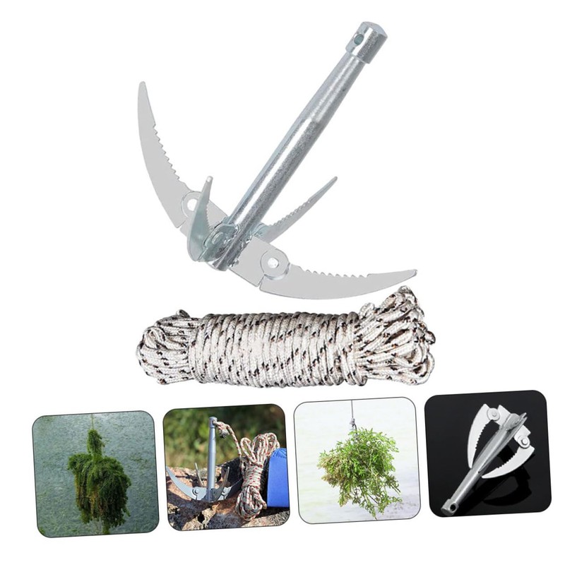 Gatuida Weed Remover Tool Folding Aquatic Grass Cutter Durable Stainless