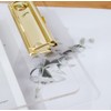 JIARI 1 Pack Clear Acrylic Horizontal with 3 Clip Clipboard