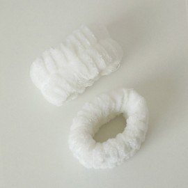 2P White Face Washing Wristbands - Anti-Drip for Cleansing Anti-Drip 3ea