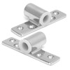 Pair Marine Oarlock Sockets 316 Stainless Steel Side Mounted Mirror