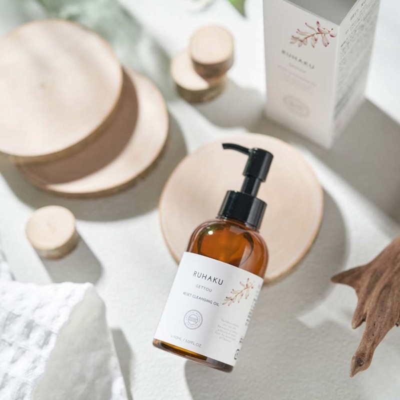 RUHAKU Moon Peach Reset Cleansing Oil, 5.1 fl oz (150