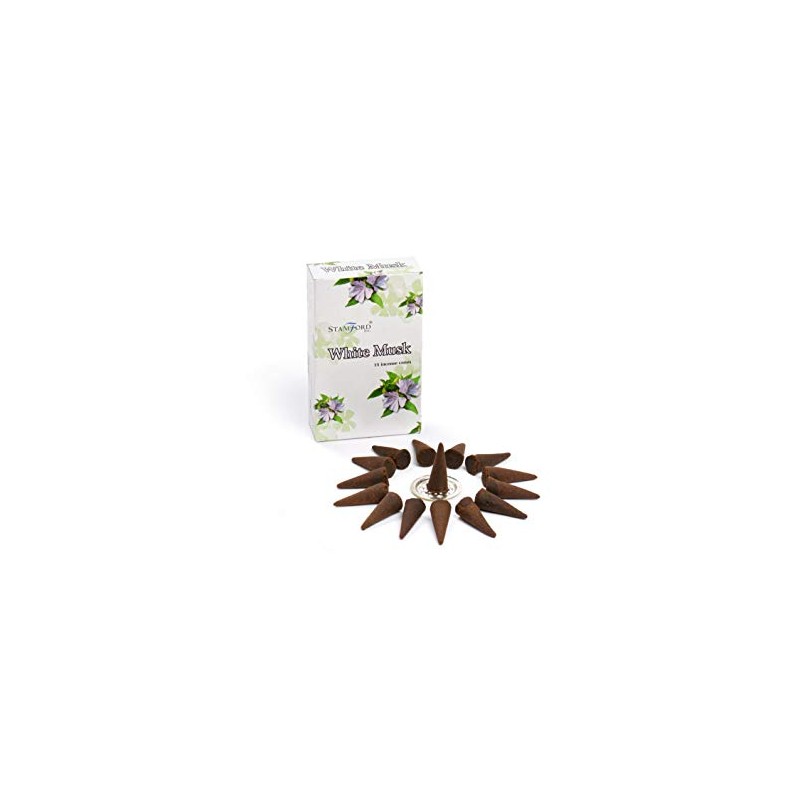 Stamford White Musk Incense Cones, 15 Cones x 12 Packs