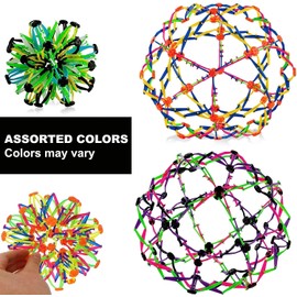 4E's Novelty Expandable Ball Set of 2, Plastic Sensory Sphere for Kids and Adults