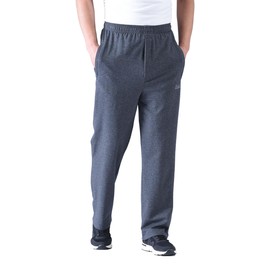 Zoulee Men's Casual Cotton Jogger Sweatpants Zipper Front Pants Thin Dark Grey L