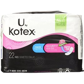 Kotex Ultra Thin Pads Regular Unscented 22 Each