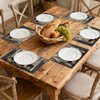 Rustic Deer Forest Table Placemats Set of 6, Linen Placemats