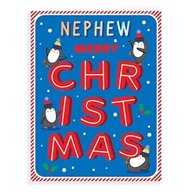 Piccadilly Greetings Modern Christmas Card Nephew - 8 x 6 inches