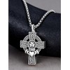 Cargari Claddagh Cross Urn Necklace for Ashes 925 Sterling Silver