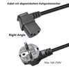 GELRHONR 1.5 m 3 Pin IEC Cable, 90 Degree CEE