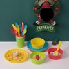 Plaskidy Kids Dinnerware Set for 4-24 Piece Plastic Childrens Dishes