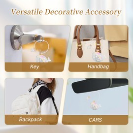 NIIIYTYB Whale Keychain Cute Pendant Adorable Sequins Animal Keyring for Backpack Car Bag Portable Funny Whale Accessory for Adults Ocean Theme Key Chain(White)