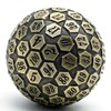 Cusdie D100 DND Metal Dice, 100 Sided Giant Metal Dice,