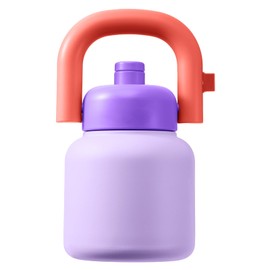 TCMOT Water Bottle with Straw and Strap, 33oz Insulated Stainless Steel Metal Thermos Bottles, BPA Free Leak Proof Thermos, Mugs, Flasks, Reusable for Sports & Travel, (Purple & Red)