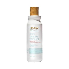 RAW SUGAR, Shampoo The Wave Maker con Lichi y Leche de Coco, Volumen y Textura Natural, sin Sulfatos, 18 OZ