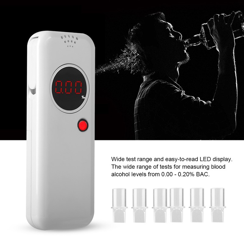 LCD Mini Digital Backlight Folding Mouthpiece Alcohol Breathalyzer Meter Analyzer