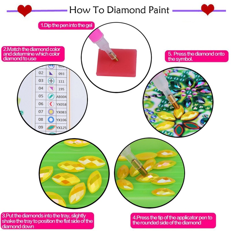 Oaygat 8 Pcs Diamond Art Coasters Kit Diamond Painting Coasters