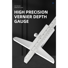 Depth Gauge Vernier Caliper Metal Calipers Woodworking Tools Measuring Tool Steel Gauges Depth Measurement 150mm