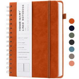 H HOME-MART A5 Lined Spiral Journal Notebook for Women & Men, 160 Pages, 100 GSM Paper,College Ruled Lined Journal Hardcover Notebook for Work & Note Taking, Journals for Writing
