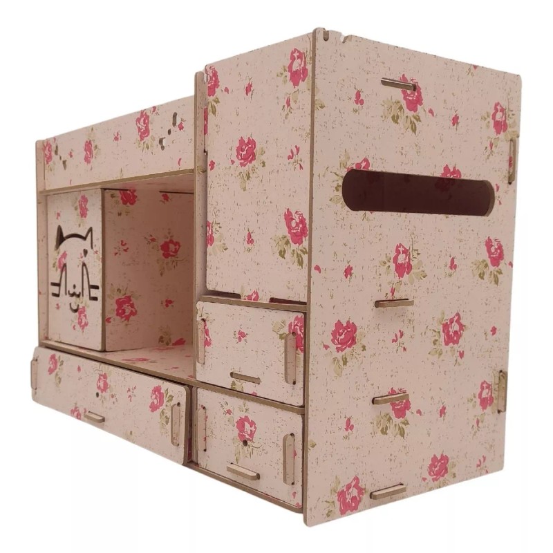 Gomar Organizador De Maquillaje Cosméticos Diseño Floreado