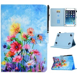 9.5-10.5 Inch Universal Tablet Case, Universal 10 10.1 Inch Android Tablet Case, PU Leather Folio Stand Protective Cover for 9.6'' 9.7'' 10.1'' 10.2'' 10.4'' 10.5'' Touchscreen Tablet, Garden