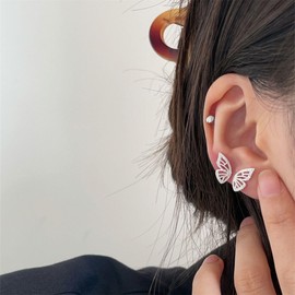 HAISWET Butterflly Wing Earrings 925 Sterling Silver Earrings for Girls Women