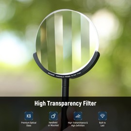 NEEWER 77mm Handheld Kaleidoscope Prism Lens Filter, Glass Prism Camera Lens Effect Filter, Detachable Handles, Multi Refraction, Variable Number of Photographic Subjects, DSLR Photography Accessory