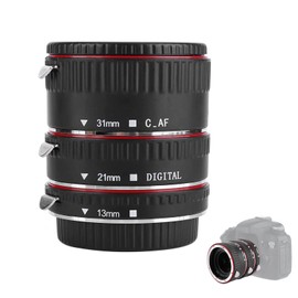 Macro Lens Tube Extension，Fast Auto Focus Macro Lens Tube Extension Adapter Ring 13mm 21mm 31mm Suitable for EOS EF Mount to 1100d 700d 650d 600d 550d 500d 450d 400d 350d 300d 100d 70d Cameras