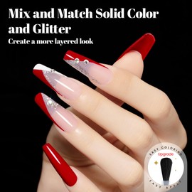 YTD Likomey Gel Nail Polish,15ml Red UV Nails Gel,Christmas Winter Salon Home DIY Nail Art Manicure and Pedicure Gel Varnish,CS448