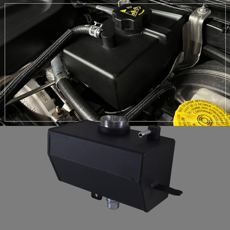 Eterpace Aluminum Alloy Front Coolant Reservoir Expansion Tank Compatible with