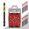 10 x Bull Bits 90mm PZ2 Impact Screwdriver Drill Driver
