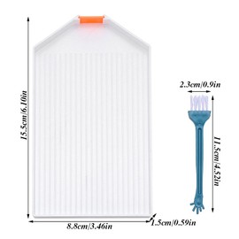 Andy's Orchids Diamond Painting Tray, Beading Plates with Lid, 2 Bead Trays & 2 Lids & 2 Clean Brush, Diamond Painting Drill Plate, Diamond Storage Tray with Cleaning Brush, Embroidery Accessories