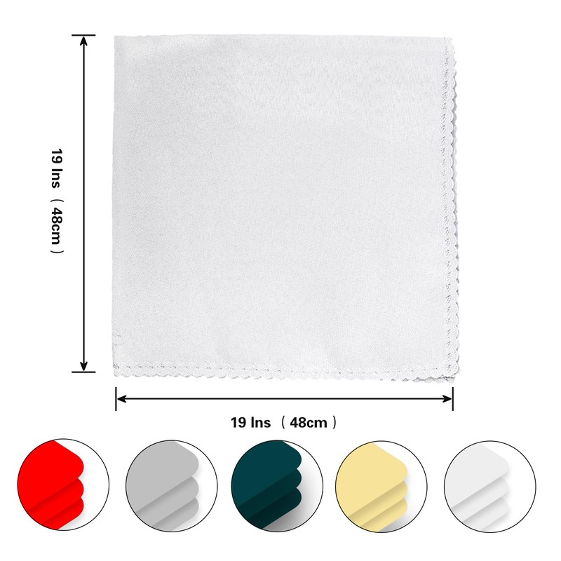 BIT.FLY Fabric Napkins White - Set of 20 Polyester Napkins