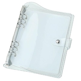 Akkerds A5 6-Hole PVC Clear Material Diary Cover Notebook Diary Notebook Storage Binder Clear Pocket DIY Meeting Notebook Folder
