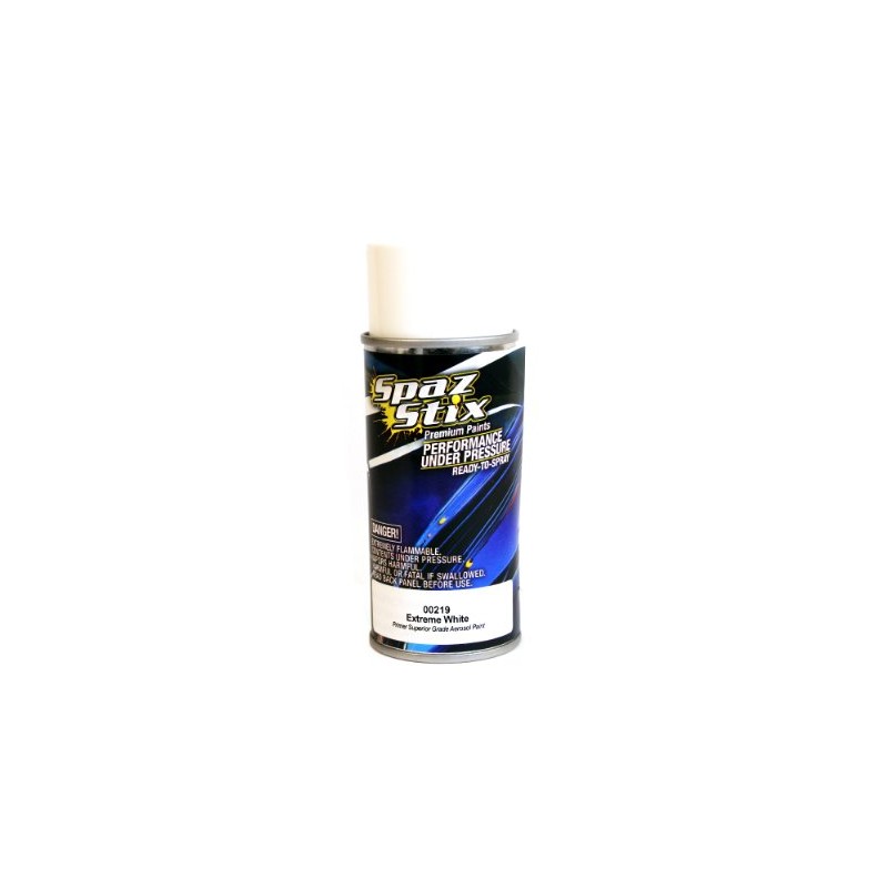 Spaz Stix 00219 Extreme White/Primer Superior Grade Aerosol Paint, 3.5