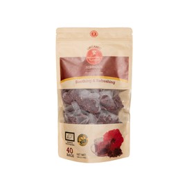 Organically Grown Hibiscus Flowers Herbal Infusion Tea, 100% Hibiscus Herbal Loose Tea. 40 Tea Bags
