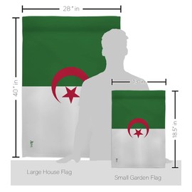 Americana Home & Garden FK140005-BO Algeria World Nationality Decorative Vertical Kit, House & Garden Flags Set w/Flagpole, Multi-Color