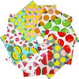 AMORNPHAN 10pcs Fruits Patterns Twill Cotton Fabric Bundles for DIY Quilting Patchwork Needlework Sewing Crafting Precut Face Mask 16x20 Inches (40x50cm.)